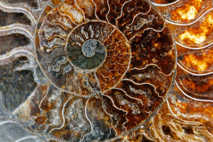 Une ammonite taillée dans un des ateliers de la petite ville d'Erfoud, au nord de Merzouga